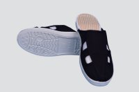 PVC Navy canvas four hole slippers YY-B4018-1