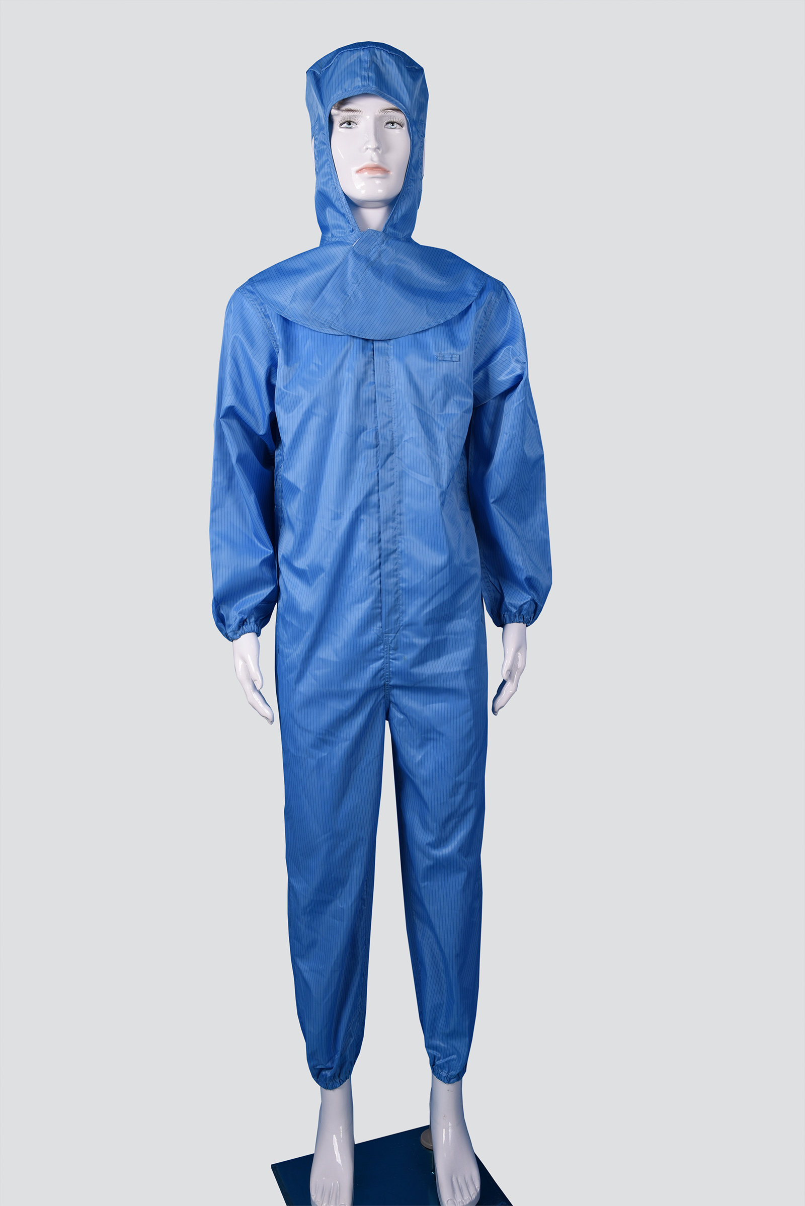 Anti static purification stand collar one-piece suit with shawl cap YY-B1003