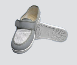 PVC grey TC single hole mesh shoes YY-B4011-1